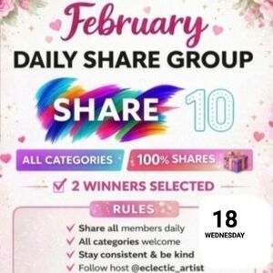 February Wednesday 2-18-26 Daily Share Group Share 10
